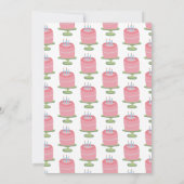 Whimsical 3rd Birthday Cake Kinder Party Custom Kaart (Achterkant)