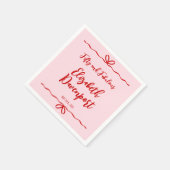 Whimsical 50 and Fabulous Bow Doodle Birthday Servet (Hoek)