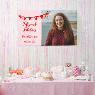 Whimsical 50 and Fabulous Doodle Birthday Photo  Spandoek