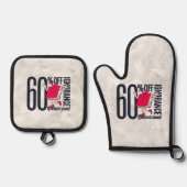 Whimsical 60 Percent Off Ignorance Book Lover Oven Ovenwant & Pannenlap Set (Voorkant)