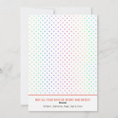 Whimsical 6 Foto Vrolijk Heldere Regenboog Polka D Feestdagenkaart (Achterkant)