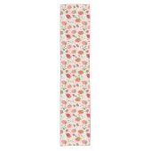 Whimsical Aardbeien Party Table Runner Korte Tafelloper (Voorkant)