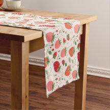 Whimsical Aardbeien Party Table Runner