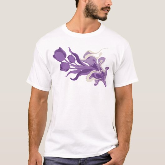 Whimsical ABSTRACT BLOEM Visueel Ontwerp T-shirt (Voorkant)