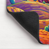 Whimsical Abstract Boerderij Landschap Muismat (Hoek)