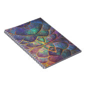 Whimsical Abstract Dragon Scales Cool Fractal Art Notitieboek (Rechterzijde)