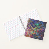 Whimsical Abstract Dragon Scales Cool Fractal Art Notitieboek (Binnen)