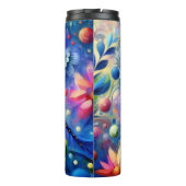 Whimsical Abstract Dragonfly Bloemen gepersonalise Thermosbeker (Achterkant)