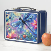 Whimsical Abstract Dragonfly Floral Blauwgroen Bla (In situ)