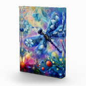 Whimsical Abstract Dragonfly Floral Blauwgroen Bla Fotoblokken (Rechts)