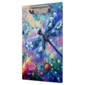 Whimsical Abstract Dragonfly Floral Blauwgroen Bla Klembord (Links)