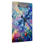 Whimsical Abstract Dragonfly Floral Blauwgroen Bla Klembord (Rechts)