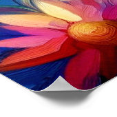 Whimsical Abstract Dragonfly Floral Blauwgroen Bla Poster (Hoek)