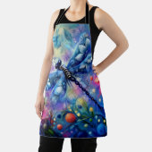 Whimsical Abstract Dragonfly Floral Blauwgroen Bla Schort (Insitu)