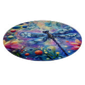 Whimsical Abstract Dragonfly Floral Blauwgroen Bla Snijplank (Hoek)