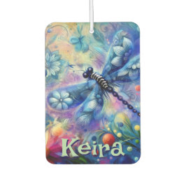 Whimsical Abstract Dragonfly Floral Personalized Luchtverfrisser