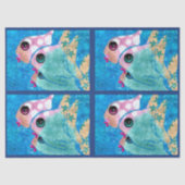 Whimsical Abstract Fish Nautical Coastal Decoupage Tissuepapier (Voorkant)
