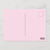 Whimsical Abstract Flamingo Roze Sinaasappel Briefkaart (Achterkant)