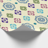 Whimsical Abstract Floral Pattern Cadeaupapier (Hoek)