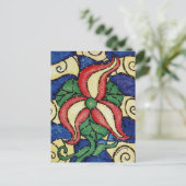 Whimsical Abstract Flower Colorful Art Briefkaart (Staand voorkant)