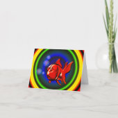 Whimsical Abstract Goldfish Note Kaart (Voorkant)