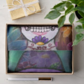 Whimsical Abstract Hippie Sugar Skull Decoupage Tissuepapier (Geschenk)