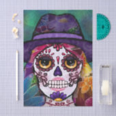 Whimsical Abstract Hippie Sugar Skull Decoupage Tissuepapier (Craft)