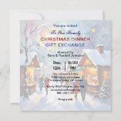 Whimsical Abstract Holiday Market Christmas Party Kaart (Achterkant)