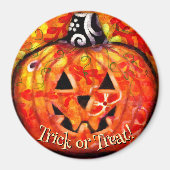 Whimsical Abstract Jack O Lantern Personalized Magneet (Voorkant)
