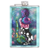 Whimsical Abstract Mermaid Nautical Teal Seashells Heupfles (Voorkant)