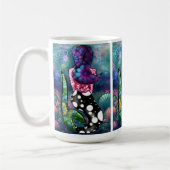 Whimsical Abstract Mermaid Nautical Teal Seashells Koffiemok (Links)