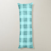 Whimsical Abstract Mermaid Nautical Teal Seashells Lichaamskussen (Achterkant (Verticaal))