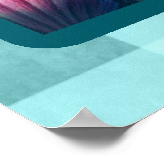 Whimsical Abstract Mermaid Nautical Teal Seashells Poster (Hoek)