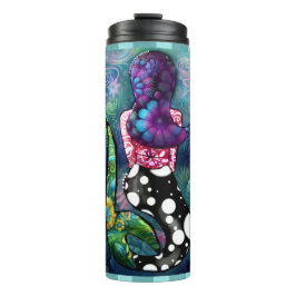 Whimsical Abstract Mermaid Nautical Teal Seashells Thermosbeker