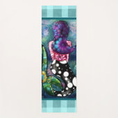 Whimsical Abstract Mermaid Nautical Teal Seashells Yogamat (Voorkant)
