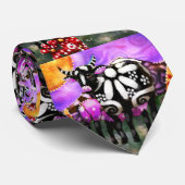Whimsical Abstract Momma & Baby Cow Funky Farm Stropdas (Opgerold)