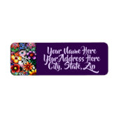 Whimsical Abstract Puffin Return Address Label (Voorkant)