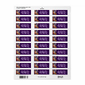 Whimsical Abstract Puffin Return Address Label (Full Sheet)