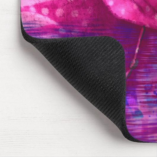 Whimsical Abstract Roze Flamingo Tropisch Muismat (Hoek)