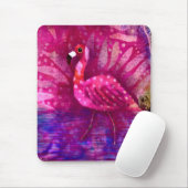 Whimsical Abstract Roze Flamingo Tropisch Muismat (Met muis)