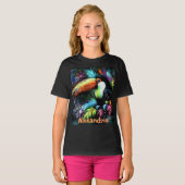 Whimsical Abstract Toucan Bird Personalized T-shirt (Voorkant volledig)
