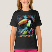 Whimsical Abstract Toucan Bird Personalized T-shirt (Voorkant)