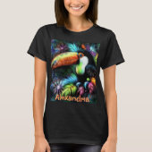 Whimsical Abstract Toucan Bird Personalized T-shirt (Voorkant)