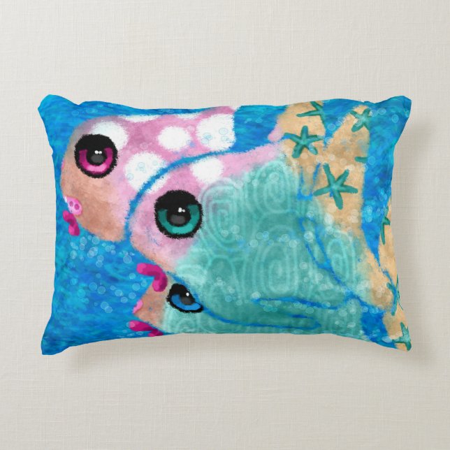 Whimsical Abstract visaccent Sierkussen Accent Kussen (Voorkant)