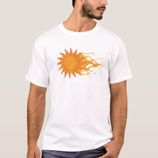 Whimsical ABSTRACT ZON Kunstwerk Creatie T-shirt (Voorkant)