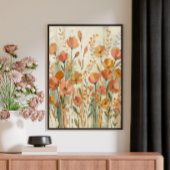 Whimsical Abstracte Bloem Botanische Muurkunst Poster