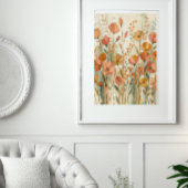 Whimsical Abstracte Bloem Botanische Muurkunst Poster
