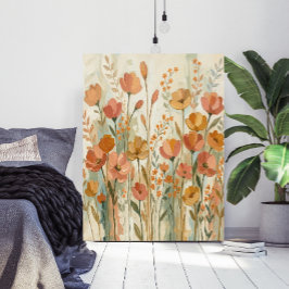 Whimsical Abstracte Bloem Botanische Muurkunst Poster