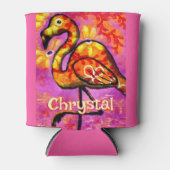 Whimsical Abstracte Flamingo Bird gepersonaliseerd Blikjeskoeler (Voorkant)