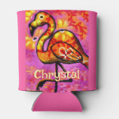 Whimsical Abstracte Flamingo Bird gepersonaliseerd Blikjeskoeler (Achterkant)